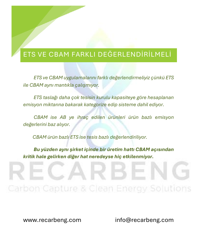 Türkiye ETS ve CBAM değerlendirmesi